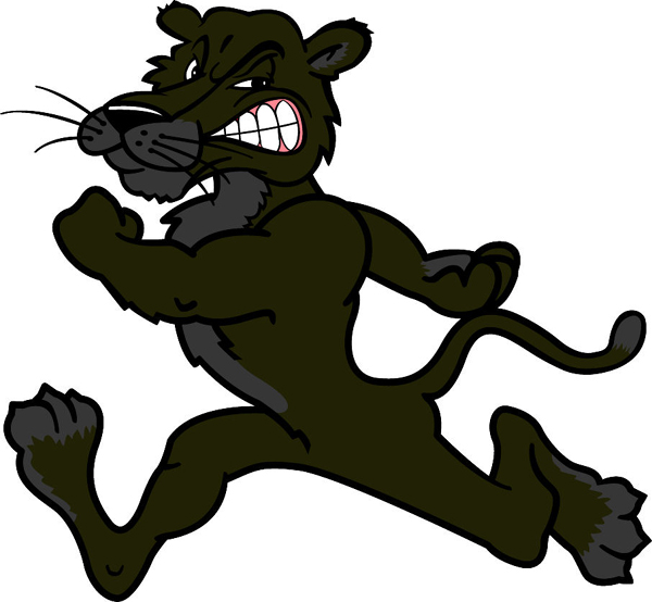 Panther mascot sports decal. Make it your own! 